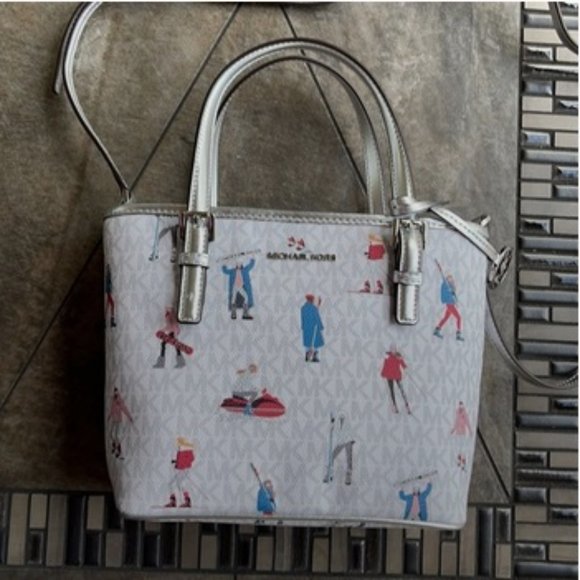 Michael Kors Jet Set Girls XS Convertible Satchel Bright White - Picture 1 of 15